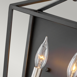 Stinson wall lamp - 2 light sources - Black/Polished Nickel Quintiesse small 2