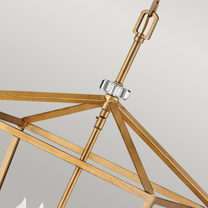Large pendant lamp / Stinson semi-plophone - 4 light sources - Purple brass Quintiesse small 2