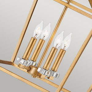 Large pendant lamp / Stinson semi-plophone - 4 light sources - Purple brass Quintiesse small 3