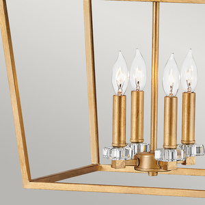 Large pendant lamp / Stinson semi-plophone - 4 light sources - Purple brass Quintiesse small 4
