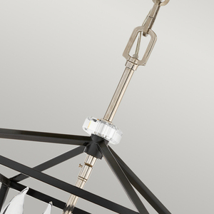 Stinson pendant lamp/half-lamp - 4 light sources - Black/Polished Nickel Quintiesse small 2