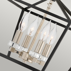 Stinson pendant lamp/half-lamp - 4 light sources - Black/Polished Nickel Quintiesse small 3