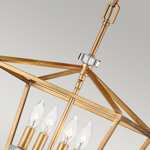 Stinson pendant lamp/half-lamp - 4 light sources - Purple brass Quintiesse small 2