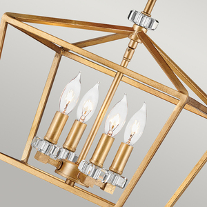 Stinson pendant lamp/half-lamp - 4 light sources - Purple brass Quintiesse small 3