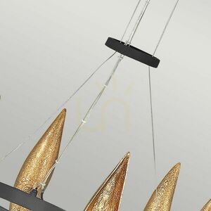 Quintiesse Willow black and gold chandelier 6 × E14 61 cm small 4