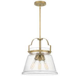 Wimberley 3-light E27 pendant, weathered brass, Quintiesse small 0