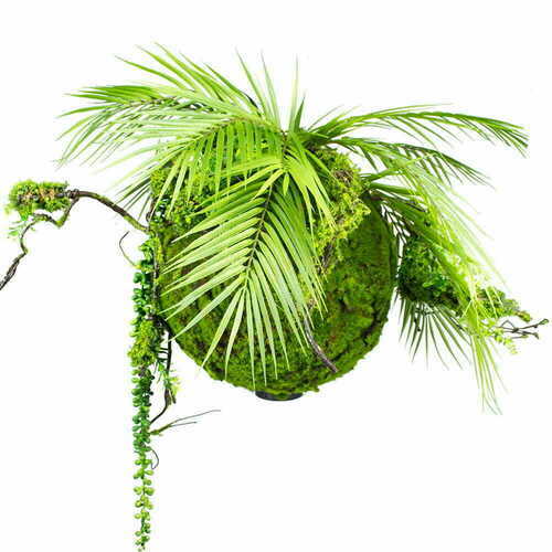 Check Decorative ball with artificial greenery Moss Ball 35 cm - Handmade