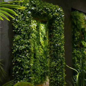 Large wall mirror in plant frame 160x80cm small 1