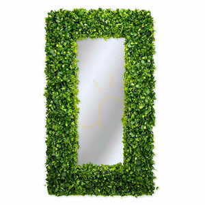 Large wall mirror in plant frame 160x80cm small 0