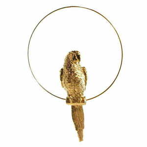 Las Plumas FIGURE M N°9 lamp figure – gold resin parrot, 37 cm LPFIGM09 small 1