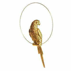 Las Plumas FIGURE M N°9 lamp figure – gold resin parrot, 37 cm LPFIGM09 small 4