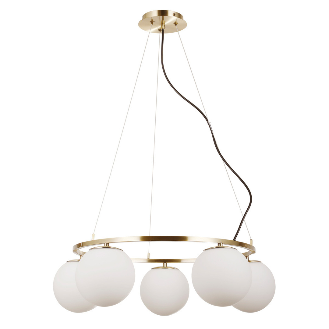Italux Larosa 5-Light White Gold Pendant Lamp PND-33453-5-ABR