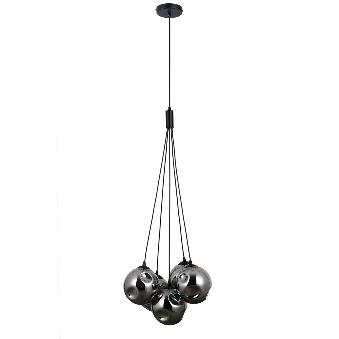 Pendant Light Italux Perlos Black Graphite 5-Light LED Steel 35 cm PND-54456-5A-HB-SMG