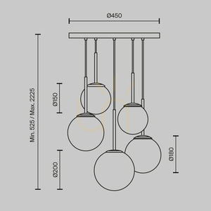 BASIC FORM pendant lamp MOD321PL-05B Maytoni small 7