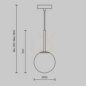 BASIC FORM pendant lamp MOD321PL-01G1 Maytoni small 7