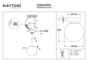 BASIC FORM wall lamp MOD321WL-01G1 Maytoni small 8
