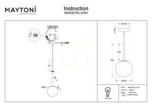 BASIC FORM pendant lamp MOD321PL-01B1 Maytoni small 5