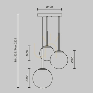 BASIC FORM pendant lamp MOD321PL-03B Maytoni small 6