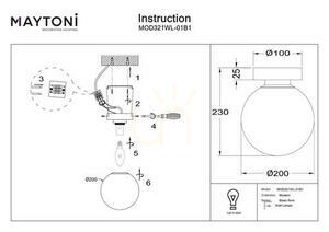 BASIC FORM wall lamp MOD321WL-01B1 Maytoni small 2