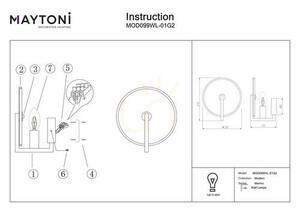 Wall lamp MARMO MOD099WL-01G2 Maytoni small 3