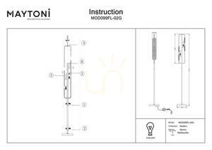 MARMO floor lamp MOD099FL-02G Maytoni small 5