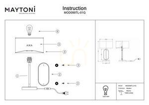 MARMO table lamp MOD099TL-01G Maytoni small 4