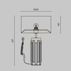 MUSE MOD304TL-01CH table lamp Maytoni small 8