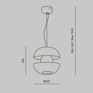 REBEL pendant lamp MOD322PL-L6G3K Maytoni small 9