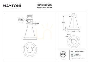 SATURNO pendant lamp MOD415PL-L36BS4K Maytoni small 9