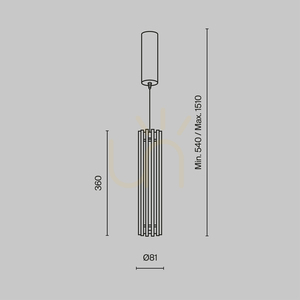 SONATA pendant lamp MOD410PL-L12BS3K Maytoni small 9
