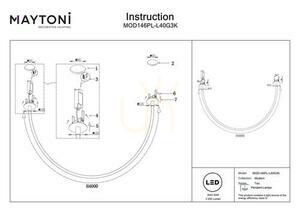 TAU pendant lamp MOD146PL-L40G3K Maytoni small 5