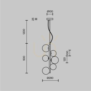 DALLAS pendant lamp MOD545PL-06BS Maytoni small 6