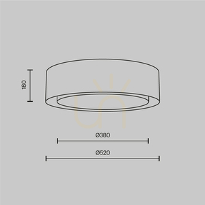 Maytoni Bergamo Ceiling Light MOD613CL-03W White/Chrome E27, 3-Light, 52 cm small 6
