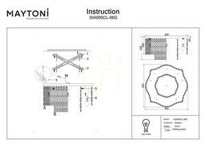 Maytoni DUNE DIA005CL-06G Crystal Flush Ceiling Light Gold 6xE14 45 cm small 8