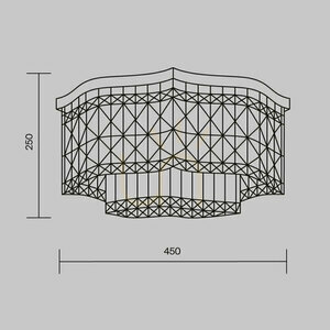 Maytoni DUNE DIA005CL-06G Crystal Flush Ceiling Light Gold 6xE14 45 cm small 9