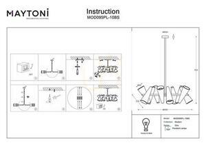GIRO pendant lamp MOD095PL-10BS Maytoni small 4