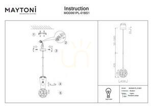 LIGERO pendant lamp MOD061PL-01BS1 Maytoni small 4