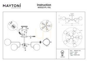 ERICH pendant lamp MOD221PL-10G Maytoni small 4