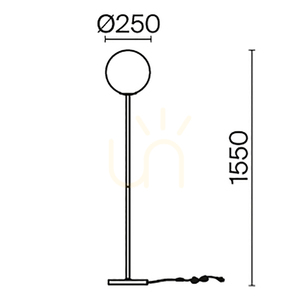 RING floor lamp MOD013FL-01B Maytoni small 4