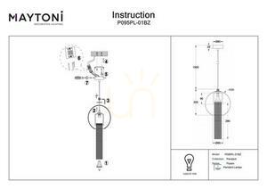 FLUSSO pendant lamp P095PL-01BZ Maytoni small 6