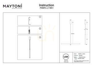 SUPERSYMMETRY pendant lamp P096PL-L11BK1 Maytoni small 3
