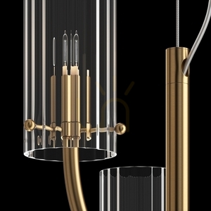 Maytoni ARCO pendant light MOD223PL-03BS brass, 3 × G9, fluted glass, Ø 35 cm small 6