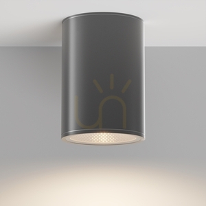 Maytoni Bar O306CL-L12GF graphite LED outdoor ceiling light, IP65 small 0
