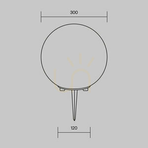 Maytoni Erda White Garden Ball Light 30 cm IP54 E27 O594FL-01W small 6