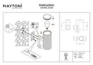 RANDO O419WL-01GR outdoor wall lamp IP54 Maytoni small 5