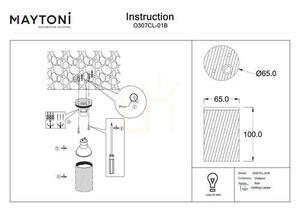 Maytoni ROLL O307CL-01B outdoor ceiling light, black cylinder GU10, IP54 small 6