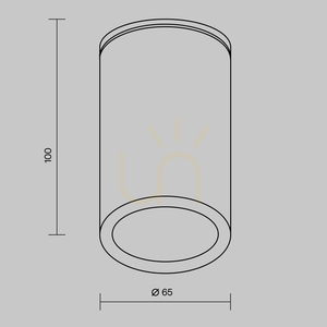 Maytoni ROLL O307CL-01B outdoor ceiling light, black cylinder GU10, IP54 small 7