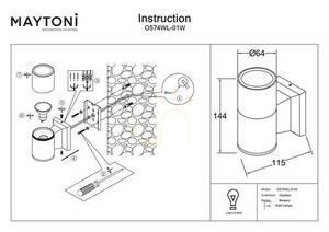 BOWERY outdoor wall lamp O574WL-01W IP54 Maytoni small 5