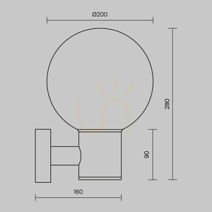 BOLD outdoor wall lamp O598WL-01B IP54 Maytoni small 6