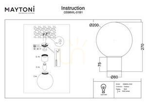 BOLD outdoor wall lamp O598WL-01B1 IP54 Maytoni small 5